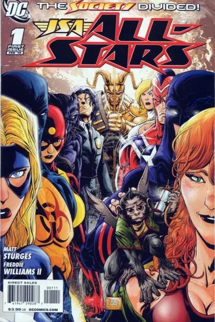 JSA All-Stars, Vol. 2 #1 Freddie Williams II Regular Cover comic book cover, 2010