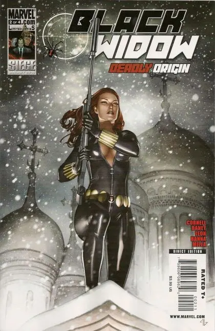 Black Widow: Deadly Origin #2 Adi Granov Regular Cover comic book cover, 2010