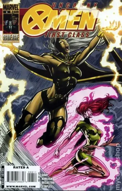 Uncanny X-Men: First Class #6 comic book cover, 2010