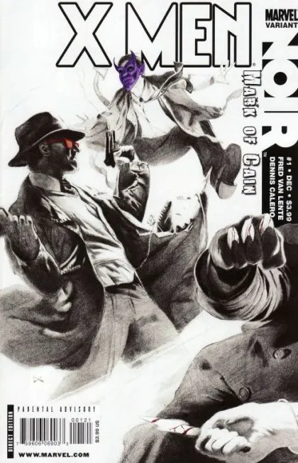 X-Men Noir: Mark of Cain #1 Dennis Calero Variant Cover comic book cover, 2010