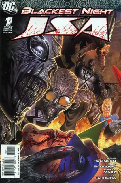 Blackest Night: JSA #1 Eddy Barrows Regular comic book cover, 2010