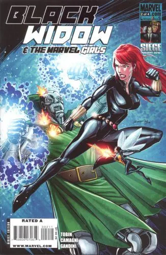 Black Widow & the Marvel Girls #2 comic book cover, 2010
