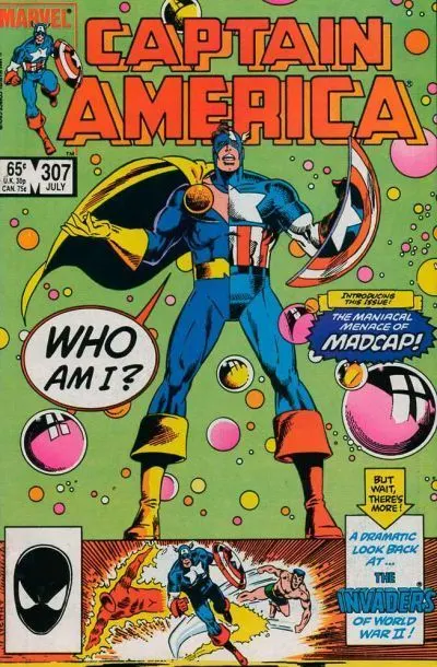 Captain America, Vol. 1 #307 Direct Edition comic book cover, 1985