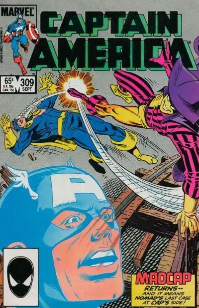 Captain America, Vol. 1 #309 Direct Edition comic book cover, 1985