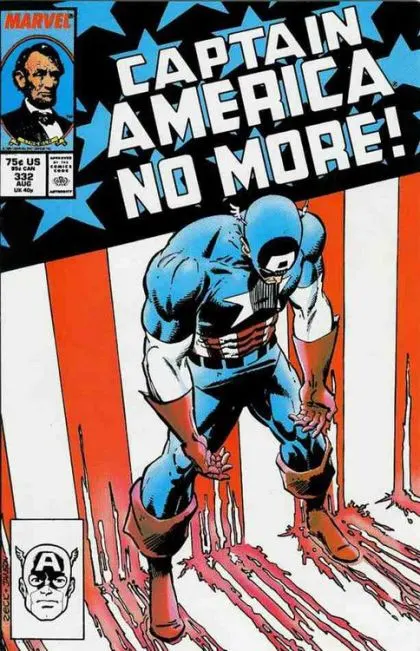 Captain America, Vol. 1 #332 Direct Edition comic book cover, 1987