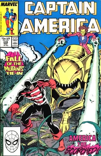 Captain America, Vol. 1 #339 Direct Edition comic book cover, 1988