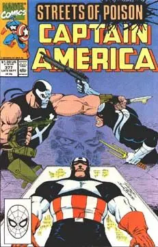 Captain America, Vol. 1 #377 Direct Edition comic book cover, 1990