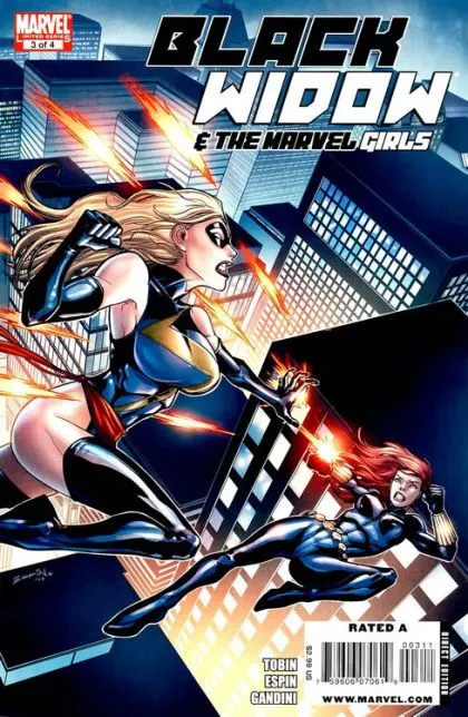 Black Widow & the Marvel Girls #3 comic book cover, 2010
