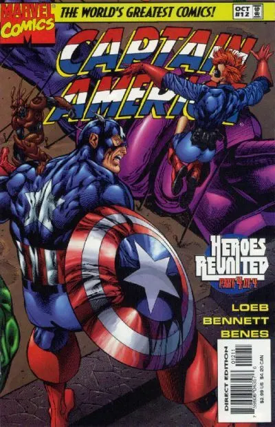 Captain America, Vol. 2 #12 Direct Edition comic book cover, 1997