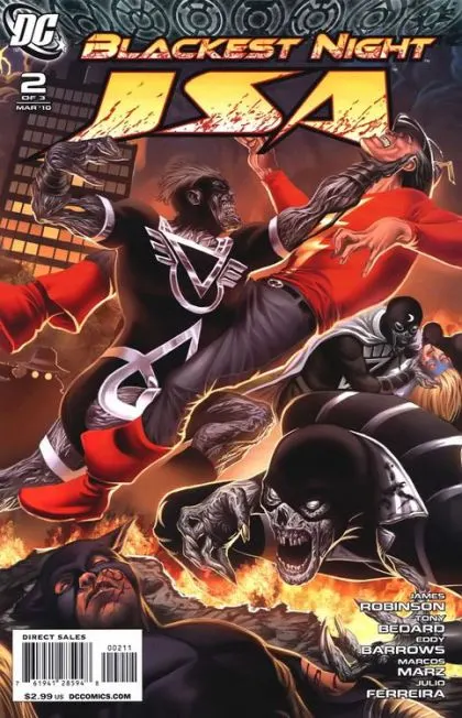 Blackest Night: JSA #2 Eddy Barrows Regular comic book cover, 2010