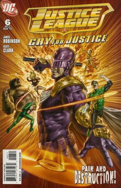 Justice League: Cry For Justice #6 comic book cover, 2010