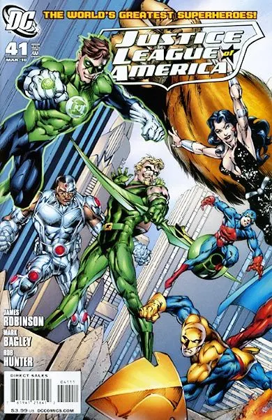 Justice League of America, Vol. 2 #41 Mark Bagley Regular comic book cover, 2010