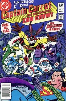 Captain Carrot #1 Newsstand Edition comic book cover, 1982