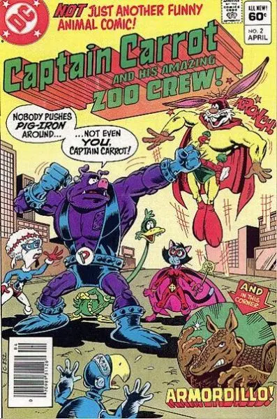 Captain Carrot #2 Newsstand Edition comic book cover, 1982