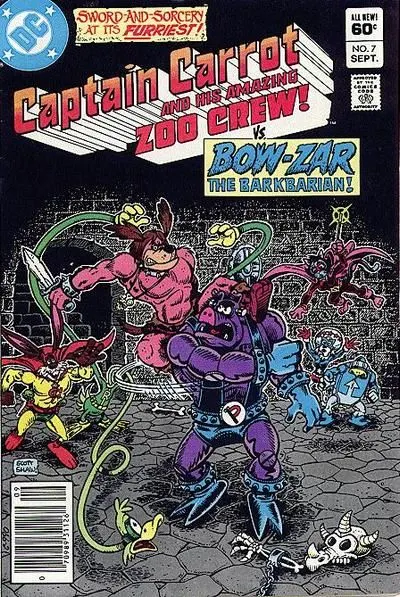 Captain Carrot #7 Newsstand Edition comic book cover, 1982