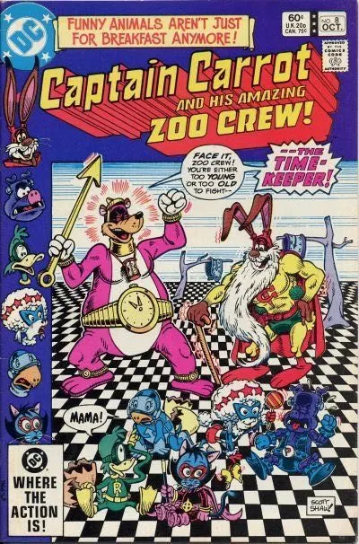 Captain Carrot #8 Direct Edition comic book cover, 1982