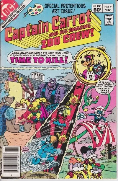 Captain Carrot #9 Newsstand Edition comic book cover, 1982