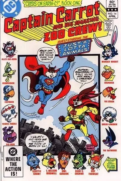 Captain Carrot #14 Direct Edition comic book cover, 1983