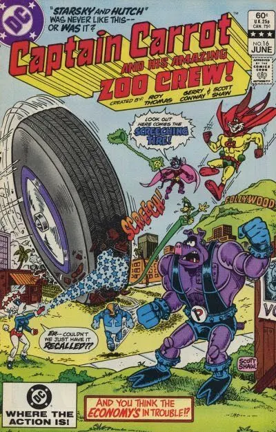 Captain Carrot #16 Direct Edition comic book cover, 1983