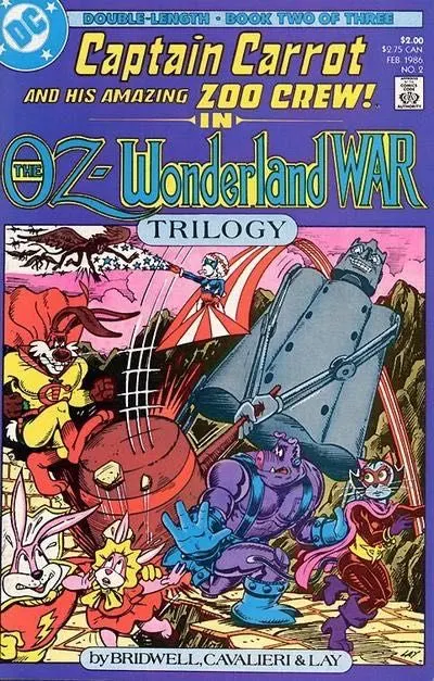 Captain Carrot The Oz: Wonderland War #2 comic book cover, 1986