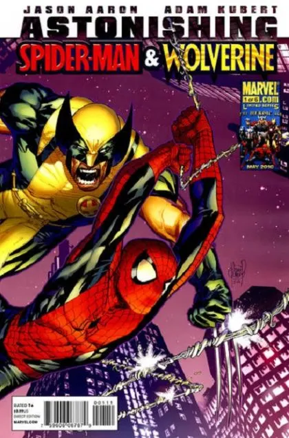 Astonishing Spider-Man & Wolverine #1 Adam Kubert Regular Cover comic book cover, 2010