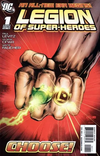 Legion of Super-Heroes, Vol. 6 #1 Yildiray Cinar & Wayne Faucher Regular Cover comic book cover, 2010
