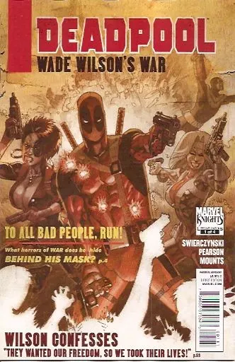 Deadpool: Wade Wilson's War #1 comic book cover, 2010