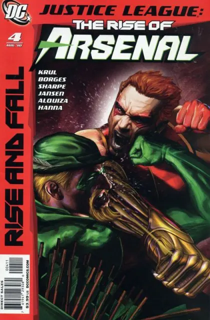 Justice League: The Rise of Arsenal #4 comic book cover, 2010