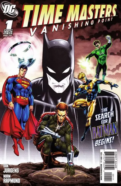 Time Masters: Vanishing Point #1 Dan Jurgens & Norm Rapmund Regular Cover comic book cover, 2010