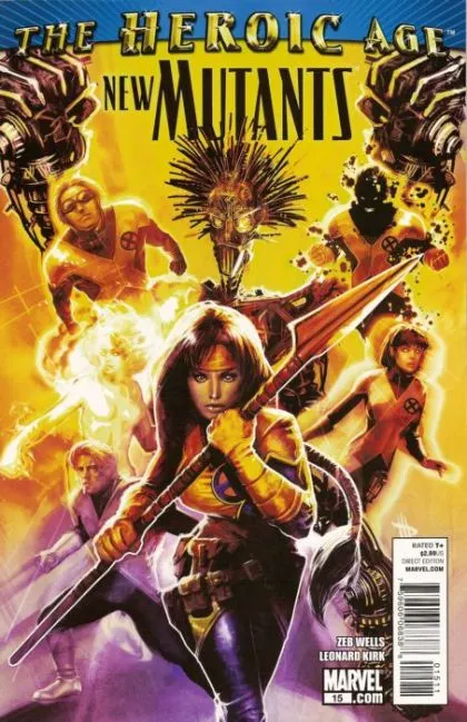 New Mutants, Vol. 3 #15 Dave Wilkins Regular Cover comic book cover, 2010