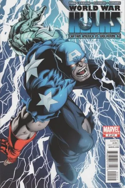 World War Hulks: Wolverine vs. Captain America #2 comic book cover, 2010