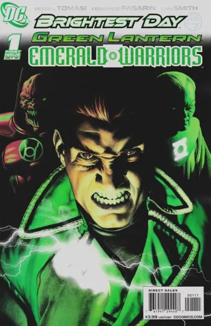 Green Lantern: Emerald Warriors #1 Direct Edition comic book cover, 2010