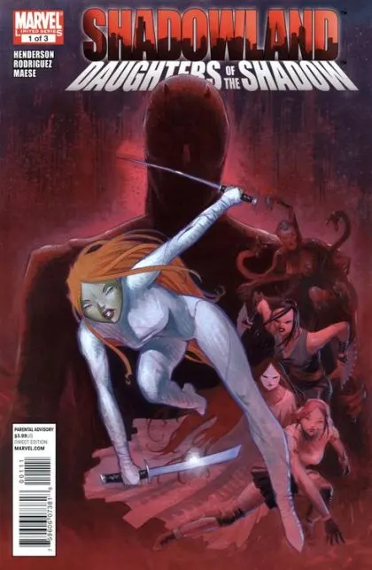 Shadowland: Daughters of the Shadow #1 comic book cover, 2010