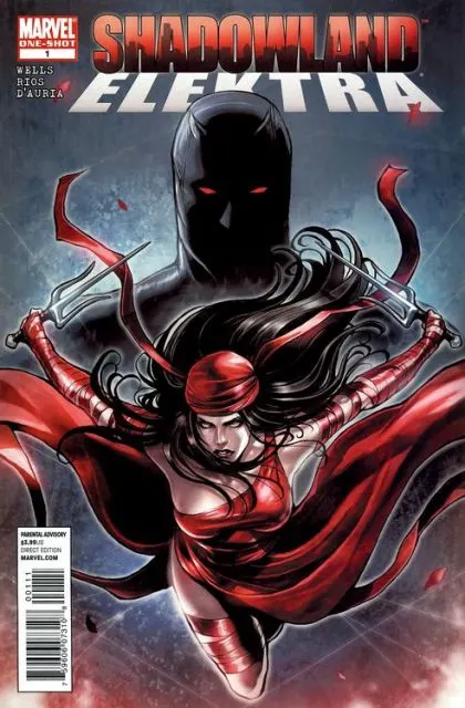 Shadowland: Elektra #1 comic book cover, 2010