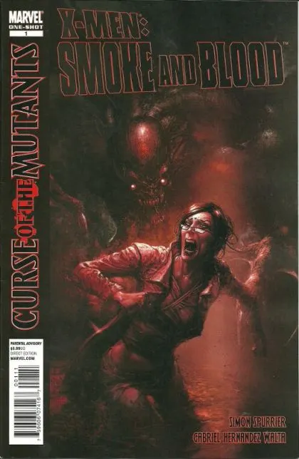 X-Men: Curse Of The Mutants: Smoke and Blood #1 Clayton Crain Regular Cover comic book cover, 2010