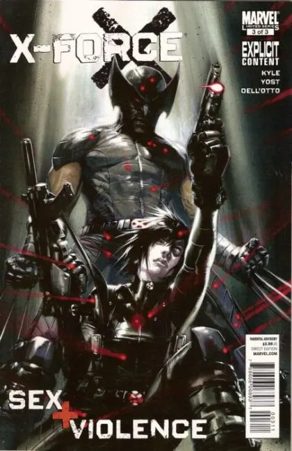 X-Force: Sex and Violence #3 comic book cover, 2010