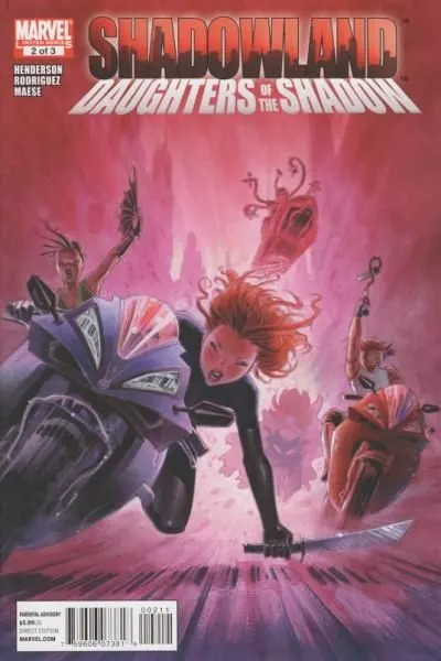 Shadowland: Daughters of the Shadow #2 comic book cover, 2010