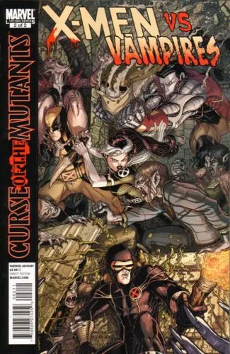 X-Men: Curse of the Mutants - X-Men vs. Vampires #2 comic book cover, 2010