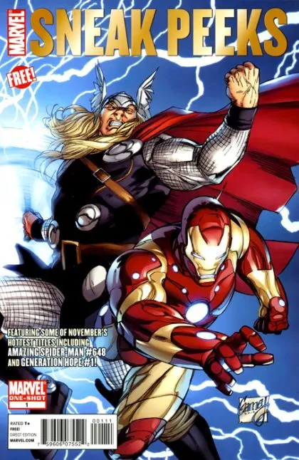 Marvel Sneak Peeks #1 comic book cover, 2010