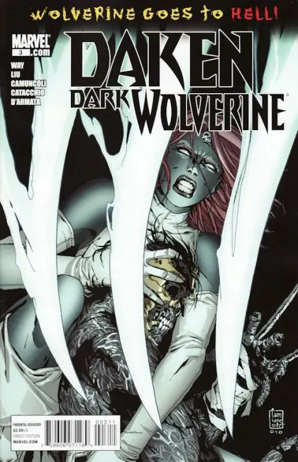 Daken: Dark Wolverine #3 comic book cover, 2011