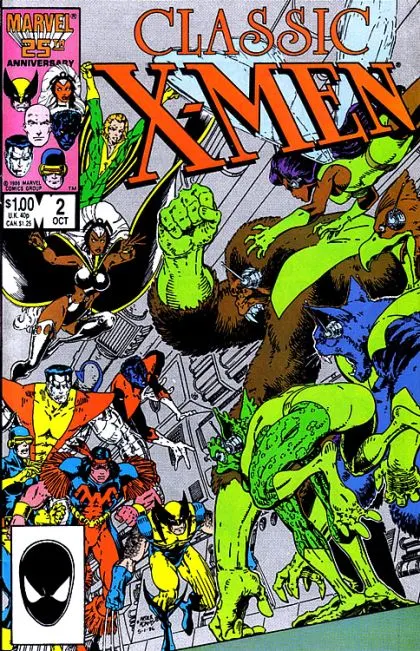 X-Men Classic #2 Direct Edition comic book cover, 1986