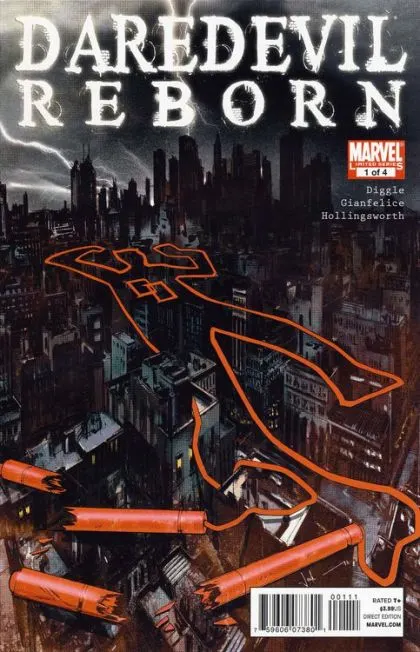 Daredevil Reborn #1 Jock Regular comic book cover, 2011