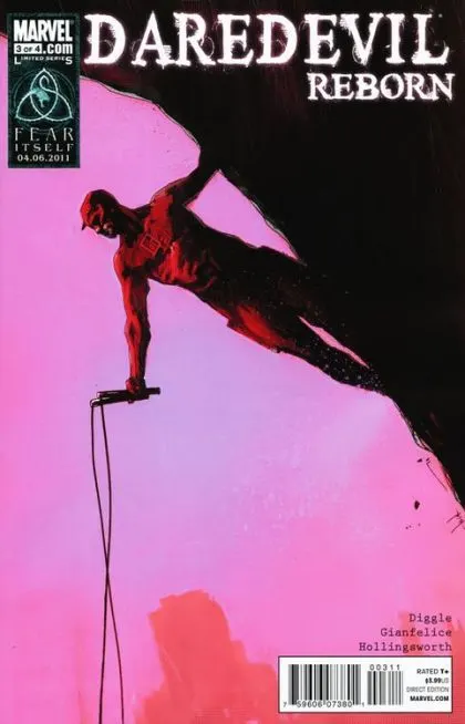Daredevil Reborn #3 Jock Regular comic book cover, 2011