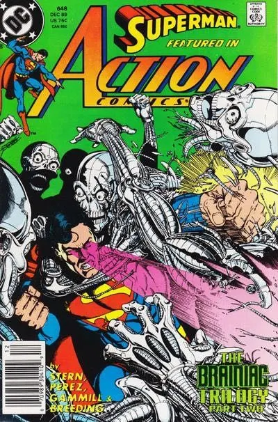 Action Comics, Vol. 1 #648 Newsstand Edition comic book cover, 1989