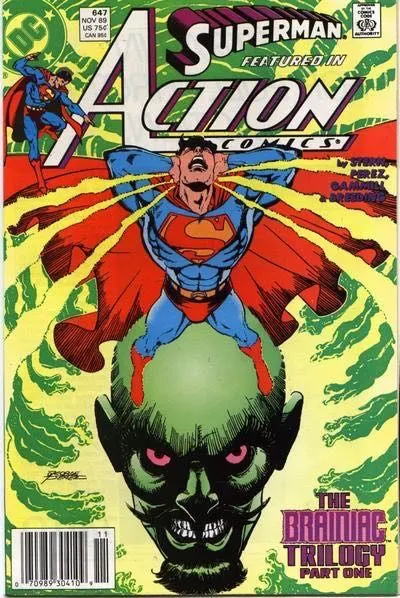 Action Comics, Vol. 1 #647 Newsstand Edition comic book cover, 1989