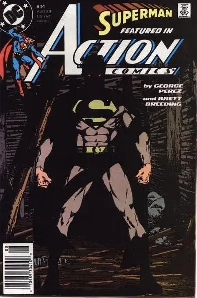Action Comics, Vol. 1 #644 Newsstand Edition comic book cover, 1989