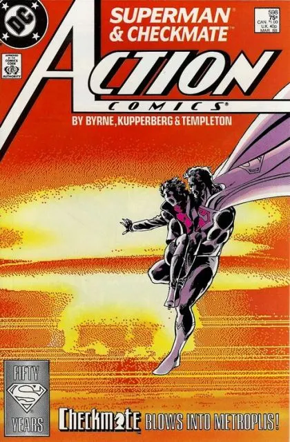 Action Comics, Vol. 1 #598 Direct Edition comic book cover, 1988