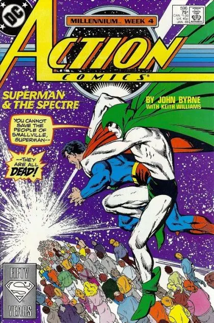 Action Comics, Vol. 1 #596 Direct Edition comic book cover, 1988