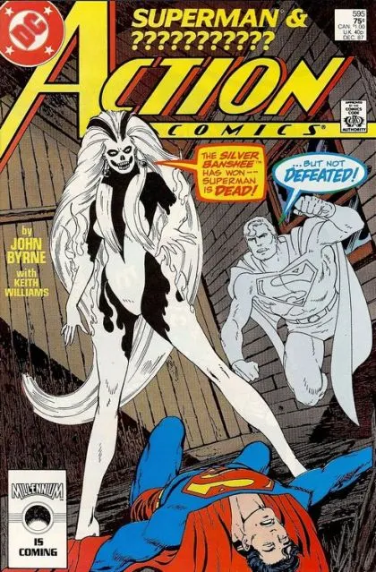 Action Comics, Vol. 1 #595 Direct Edition comic book cover, 1987