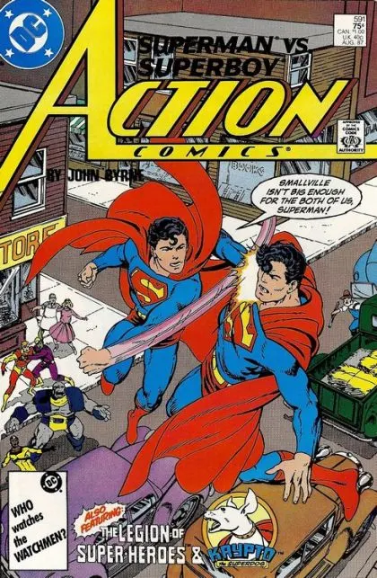 Action Comics, Vol. 1 #591 Direct Edition comic book cover, 1987